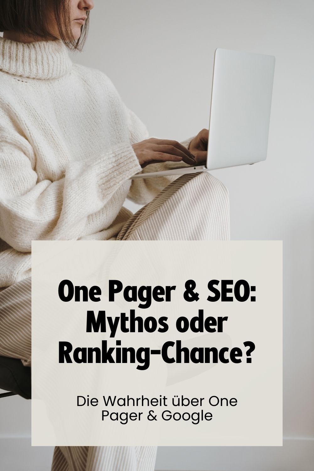 Bloggrafik über One Pager SEO und Sichtbarkeit bei Google